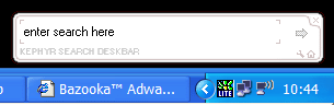 Kephyr Search Deskbar screenshot